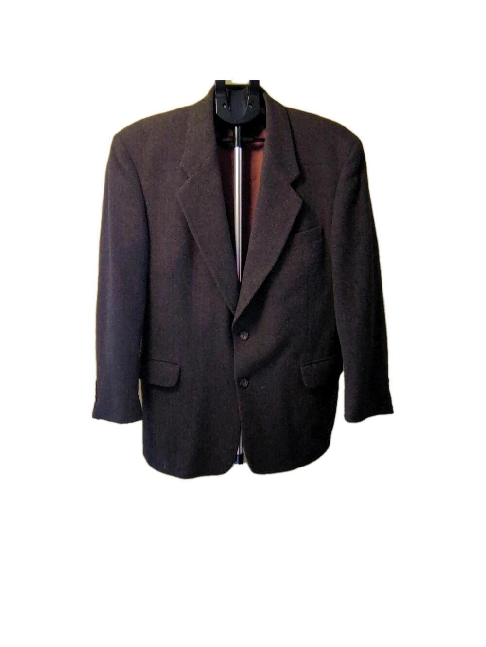 Gianfranco Ruffini Brown Cashmere Blend Herringbone Blazer Two-Button 42S
